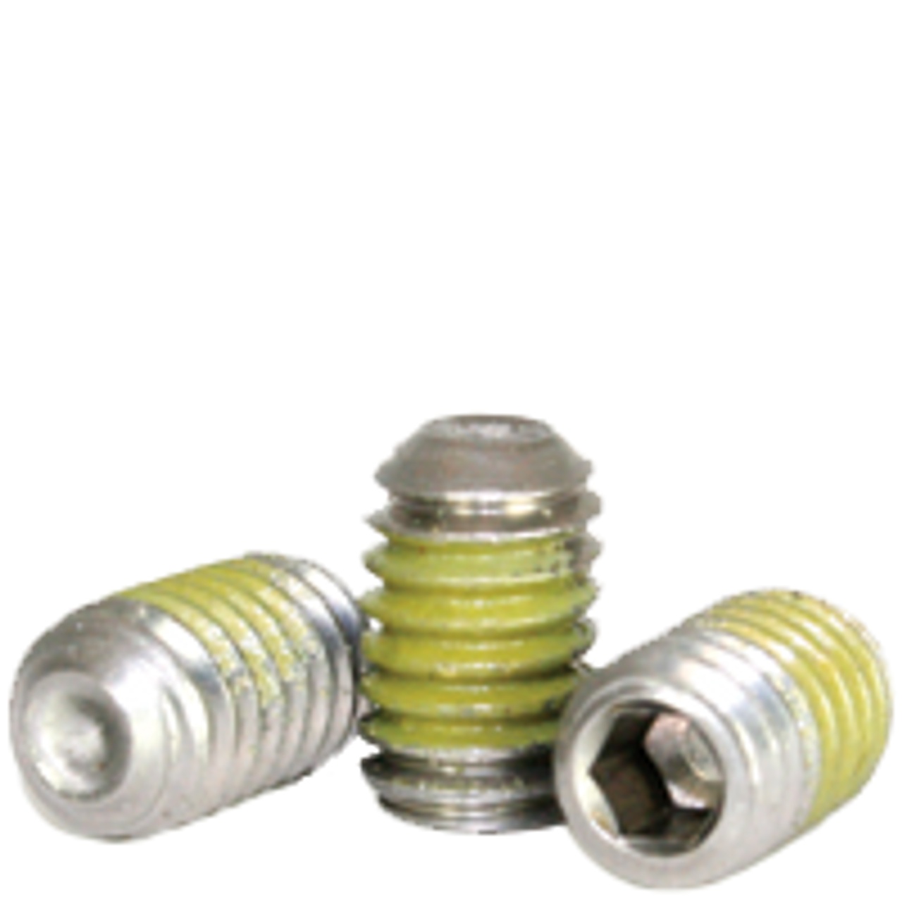 Picture of Brighton Best 106193 5/16"-18X3/4" Socket Set Screws Cup Point Coarse Stain A2 (18-8) Nylon-Patch